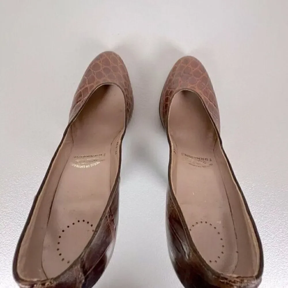 FORNARINA WOMENS HEELS BROWN SIZE 6-6.5
